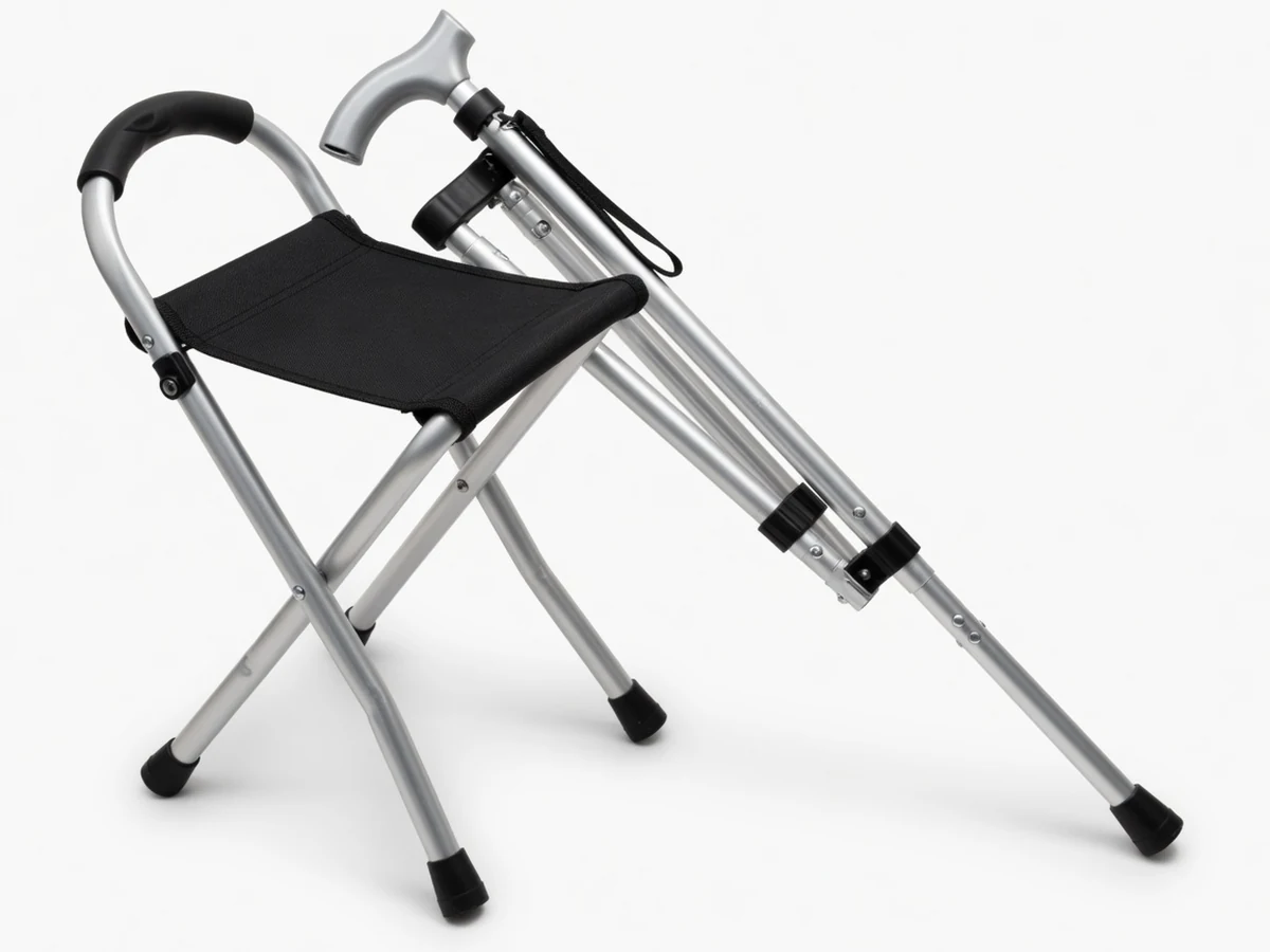 Lightweight Walking Stick with Seat